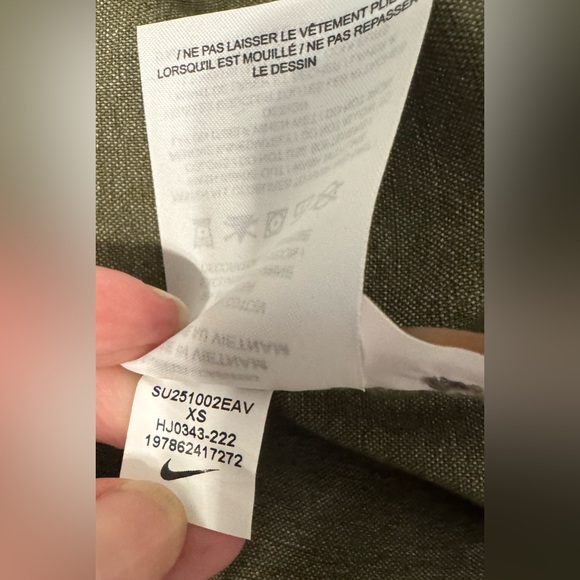 Nike Naomi Osaka Oversized Short-Sleeve Top Olive Green Button Up Tennis Size XS - Picture 12 of 12